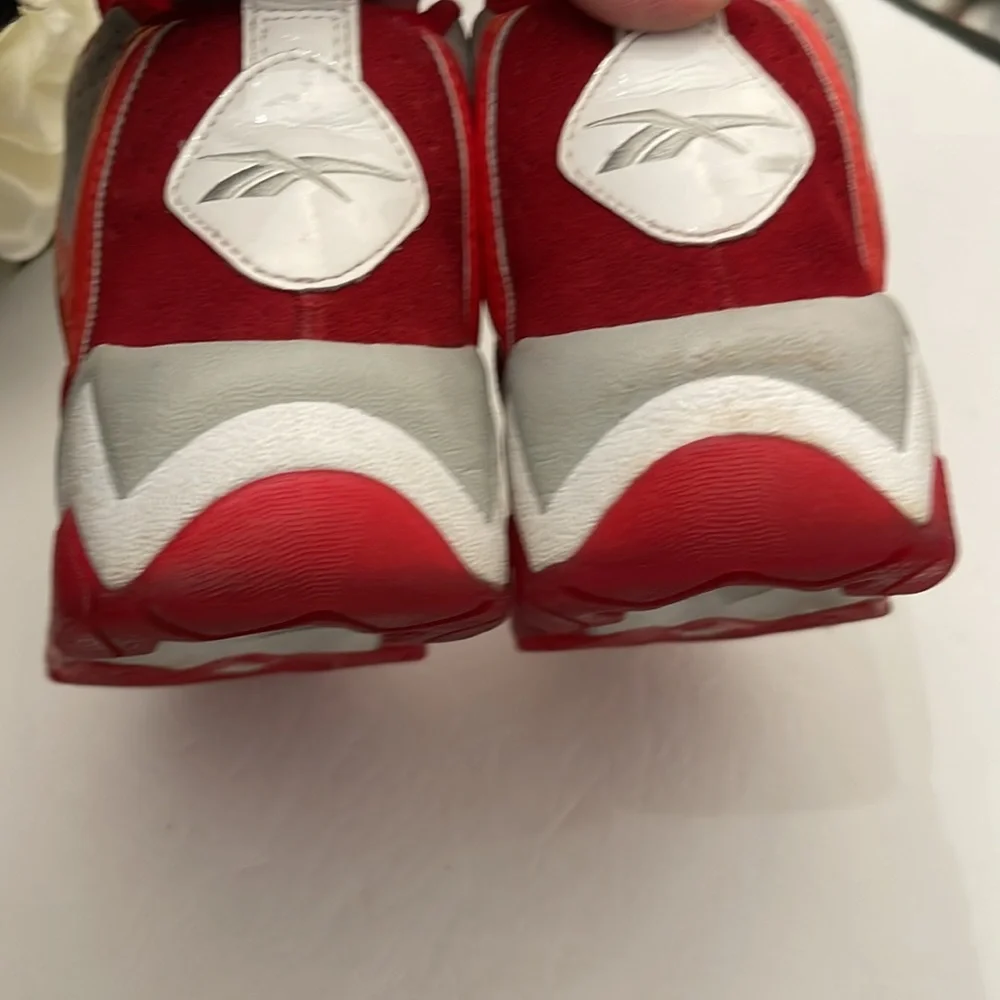 REEBOK KAMIKAZE 2 MID GHOST OF CHRISTMAS PAST WHITE/RED SNEAKERS MENS SIZE 8.5